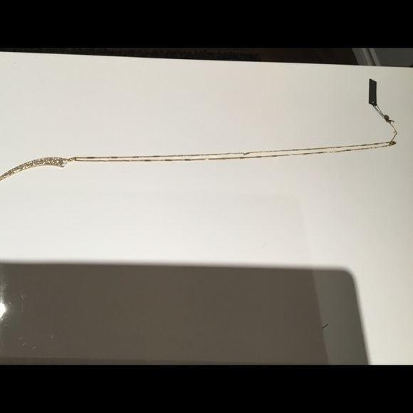 VinceCamuto gold long pave pendant necklace - Picture 8 of 12